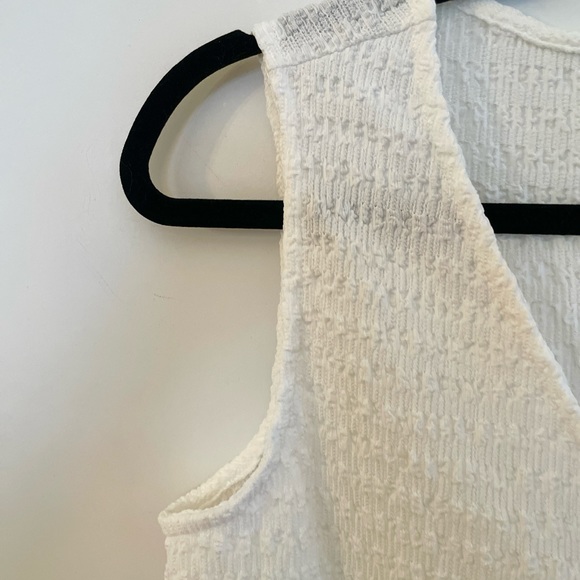 Sanctuary White Button Down Vest with Tie Front Detail - Picture 4 of 8